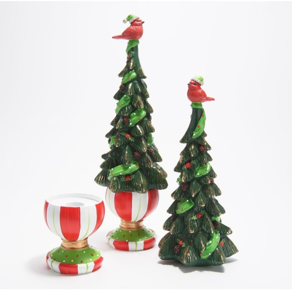 Temp-tations Holiday Limited Edition Trees/Candle Holders - Set of 2